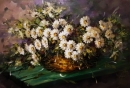 Картина «Ромашки у кошику», художник Бесмертная Оксана, 0 грн.
